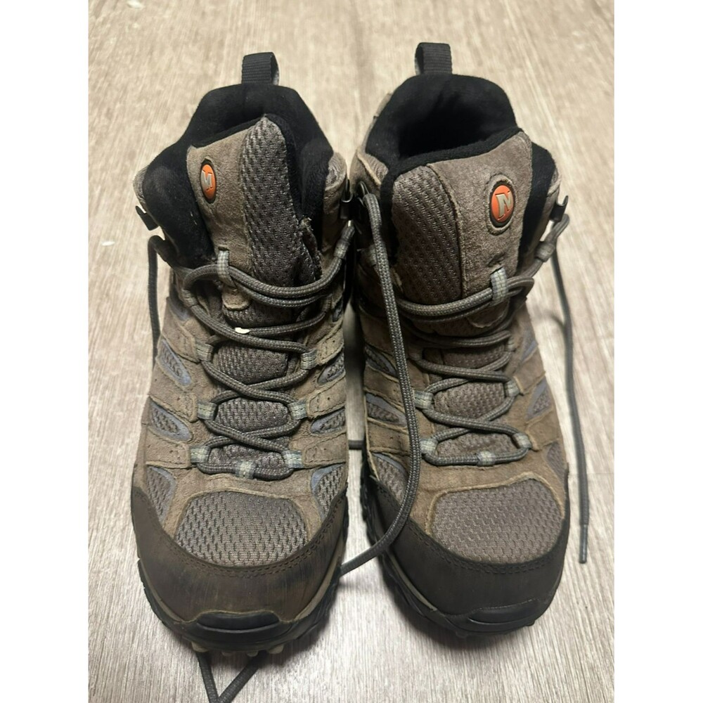 Merrell Moab 2 Mid Waterproof Suede Mesh Vibram Hiking Boot Earth Mens 9.5 Wide